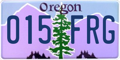 OR license plate 015FRG