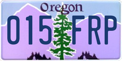 OR license plate 015FRP