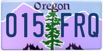 OR license plate 015FRQ