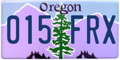 OR license plate 015FRX