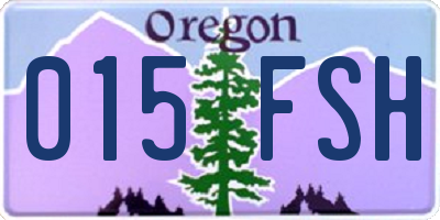 OR license plate 015FSH