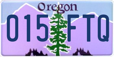 OR license plate 015FTQ