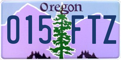 OR license plate 015FTZ