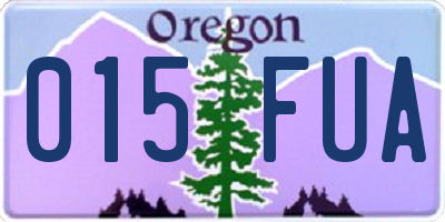 OR license plate 015FUA