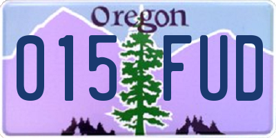 OR license plate 015FUD