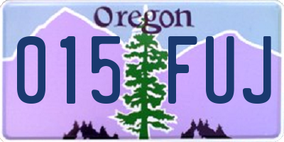 OR license plate 015FUJ