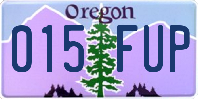 OR license plate 015FUP