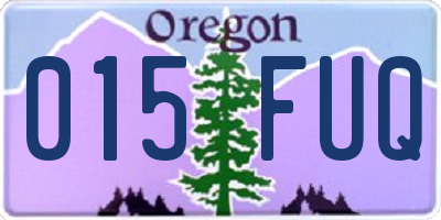 OR license plate 015FUQ