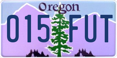 OR license plate 015FUT