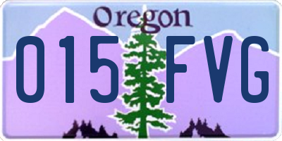 OR license plate 015FVG