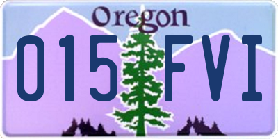 OR license plate 015FVI