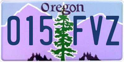OR license plate 015FVZ