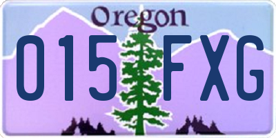 OR license plate 015FXG