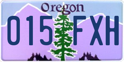 OR license plate 015FXH