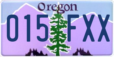 OR license plate 015FXX