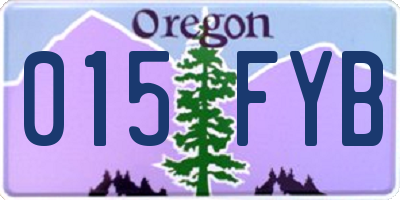 OR license plate 015FYB