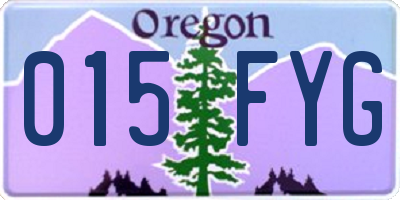 OR license plate 015FYG