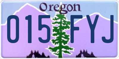 OR license plate 015FYJ