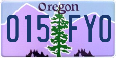 OR license plate 015FYO