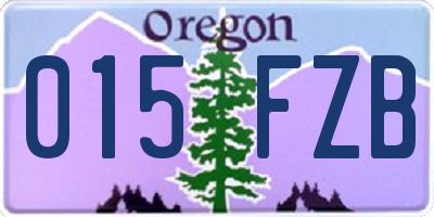 OR license plate 015FZB