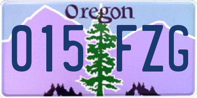OR license plate 015FZG
