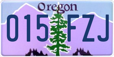 OR license plate 015FZJ