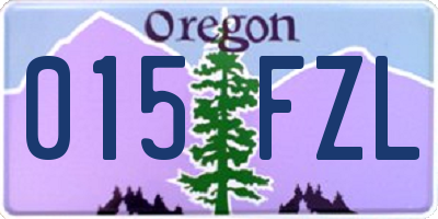 OR license plate 015FZL