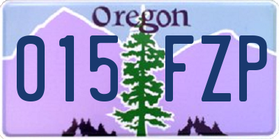 OR license plate 015FZP