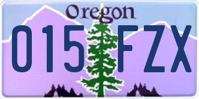 OR license plate 015FZX