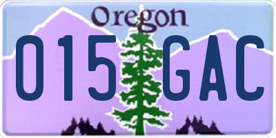 OR license plate 015GAC
