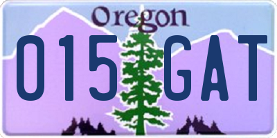 OR license plate 015GAT