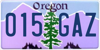 OR license plate 015GAZ