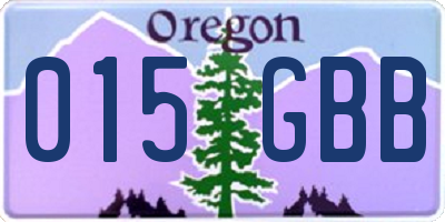 OR license plate 015GBB
