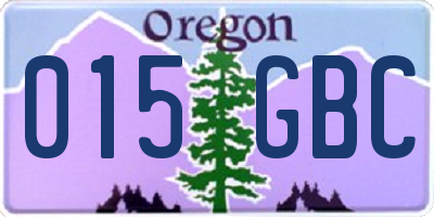 OR license plate 015GBC