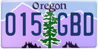 OR license plate 015GBD