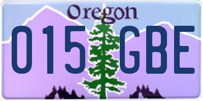 OR license plate 015GBE