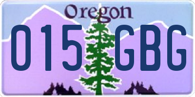 OR license plate 015GBG
