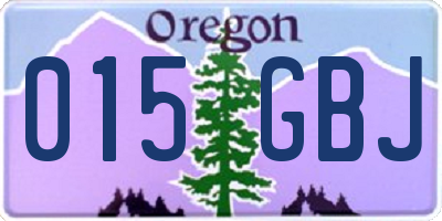 OR license plate 015GBJ