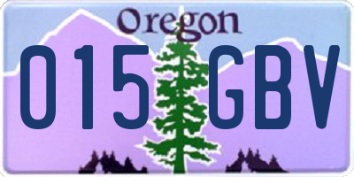 OR license plate 015GBV