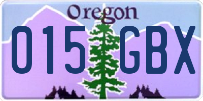 OR license plate 015GBX