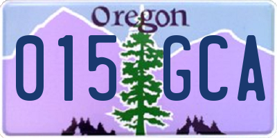 OR license plate 015GCA