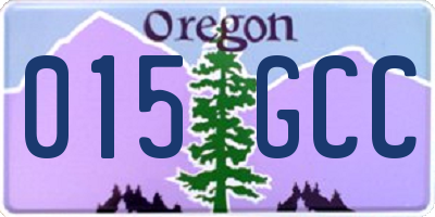 OR license plate 015GCC