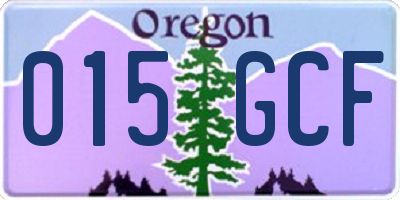 OR license plate 015GCF