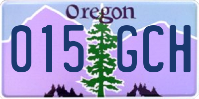 OR license plate 015GCH