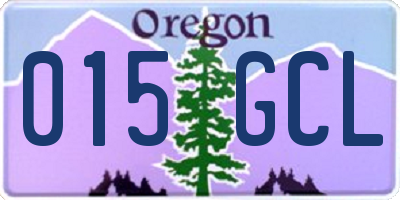 OR license plate 015GCL
