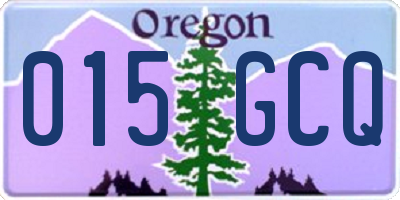 OR license plate 015GCQ