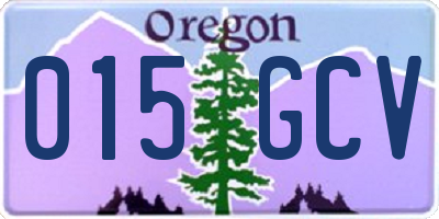 OR license plate 015GCV
