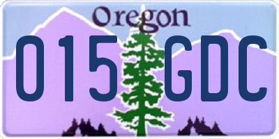 OR license plate 015GDC