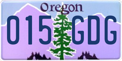 OR license plate 015GDG