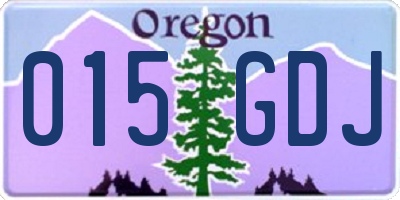 OR license plate 015GDJ